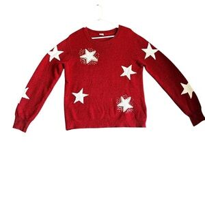 Holiday Time Red and White Star Sweater Party-Vibes Festive SZ XL